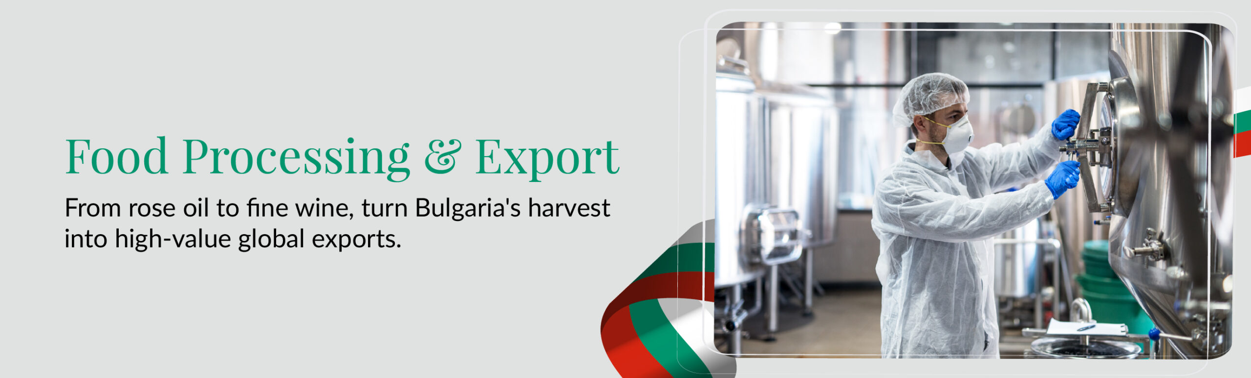 Food Processing and export Banner