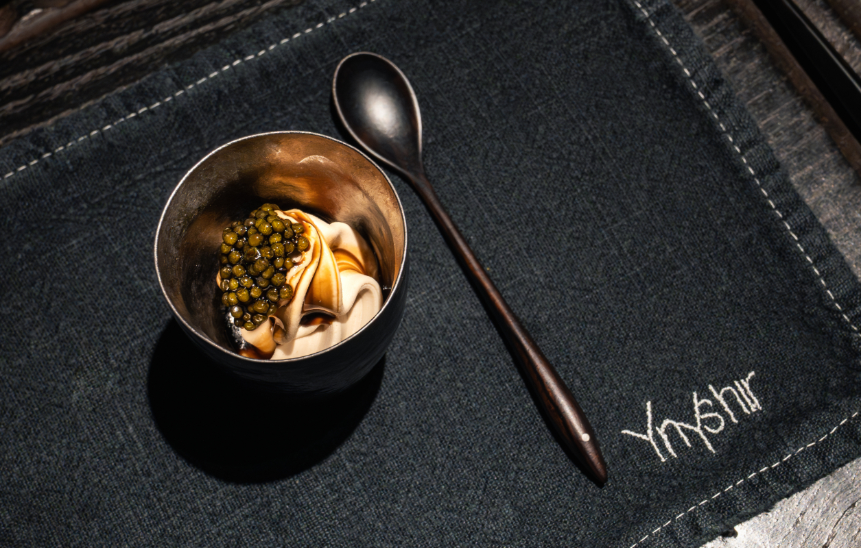 Ynyshir restaurants exquisite dishes presented on elegant plates, showcasing culinary artistry; credit to James Edwards.