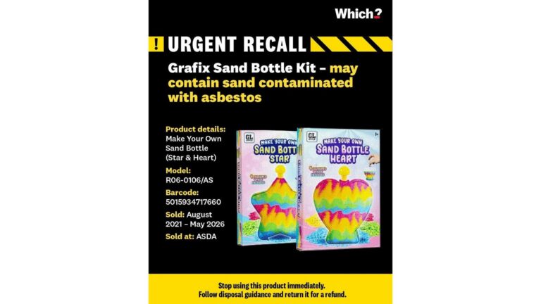 Two more children’s sand kits withdrawn from sale over asbestos content