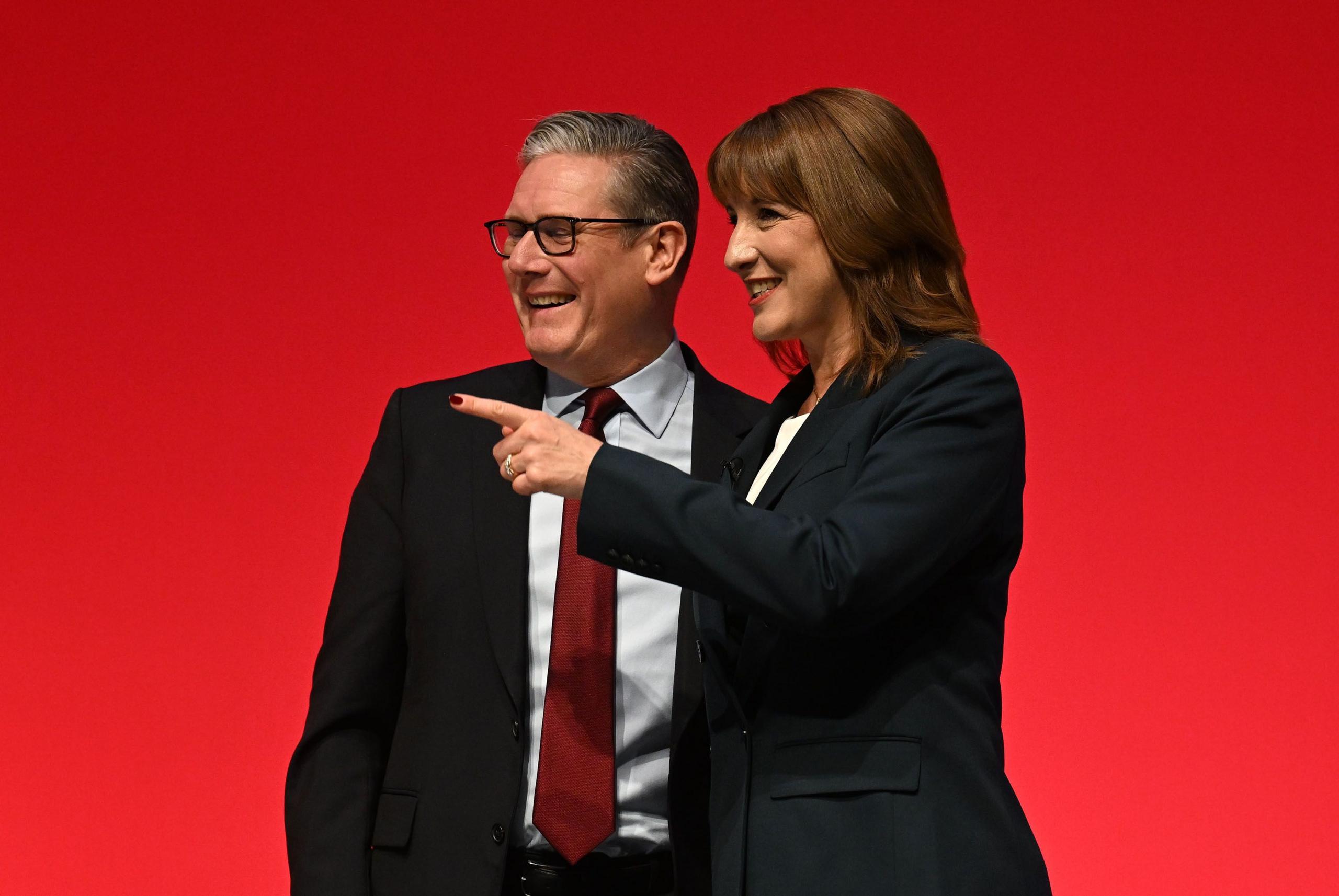 Prime Minister Keir Starmer with Chancellor of the Exchequer Rachel Reeves after she delivered her keynote speech during the Labour Party Conference in Liverpool, 29th September 2025.